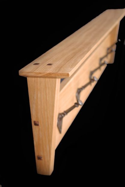 oak coat rail